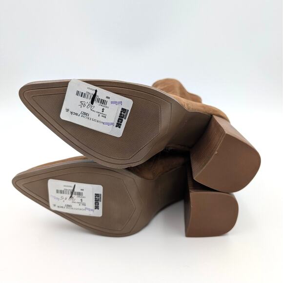 Steve Madden Touchdown Ankle Booties Side Zip Women's Brown Size US8M EU39 - Picture 13 of 15